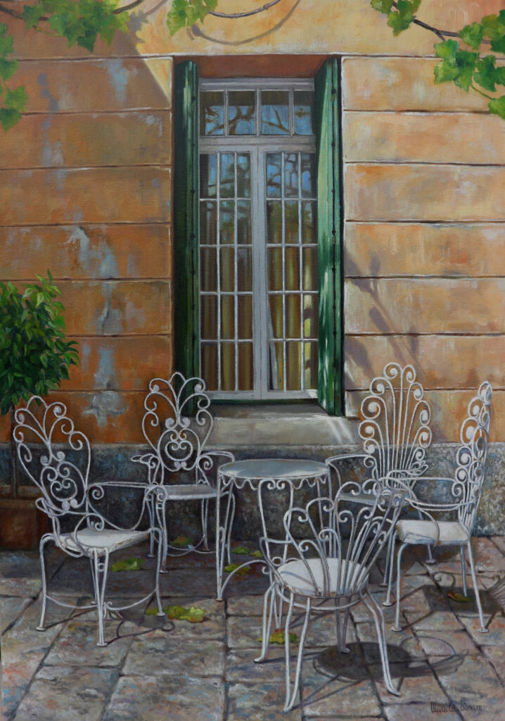 Conversazioni perdute - Olio su tela, 40 x 50 cm.