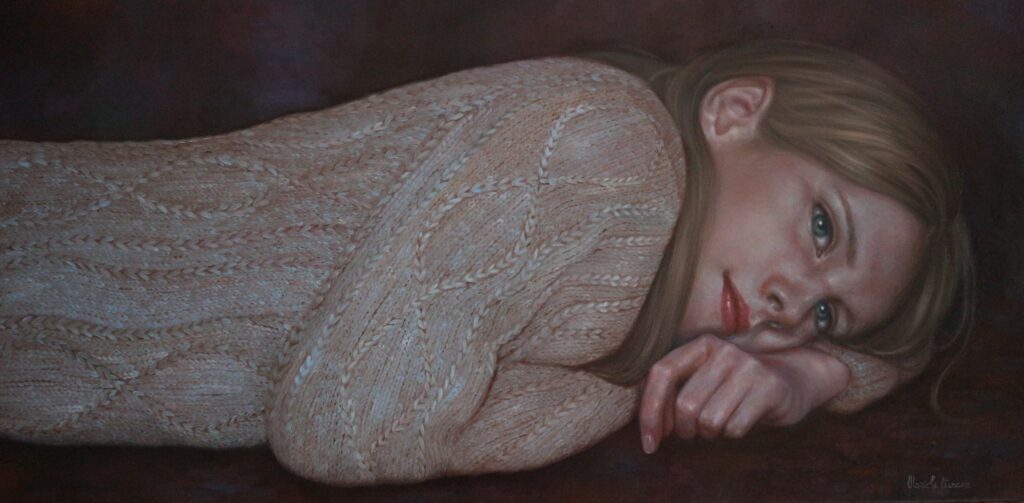 Pubertà - Olio su tela, 30 x 60 cm.